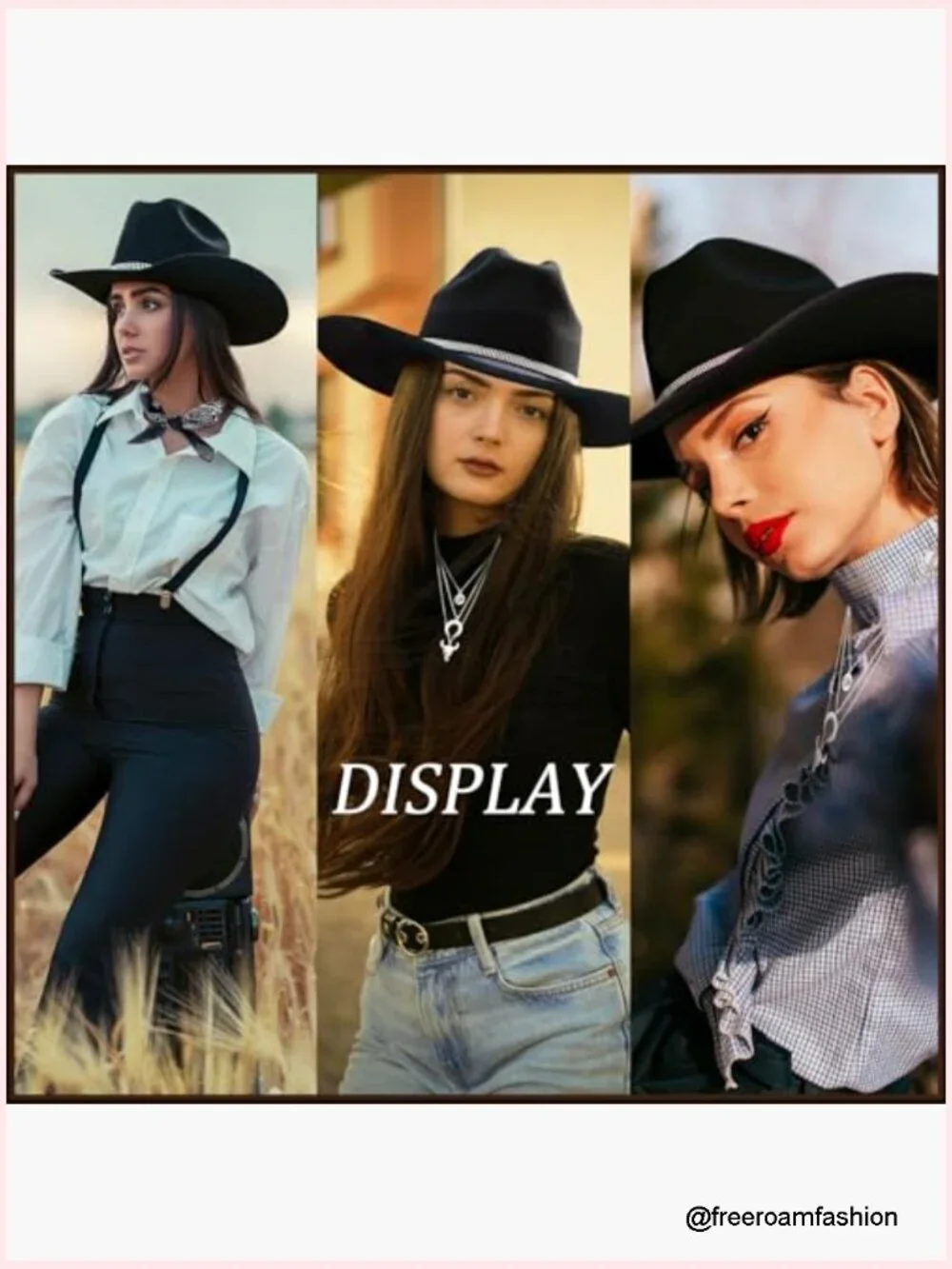 Cowboy Hat Set with Bandana and Cowgirl Necklace